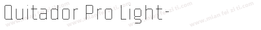 Quitador Pro Light字体转换